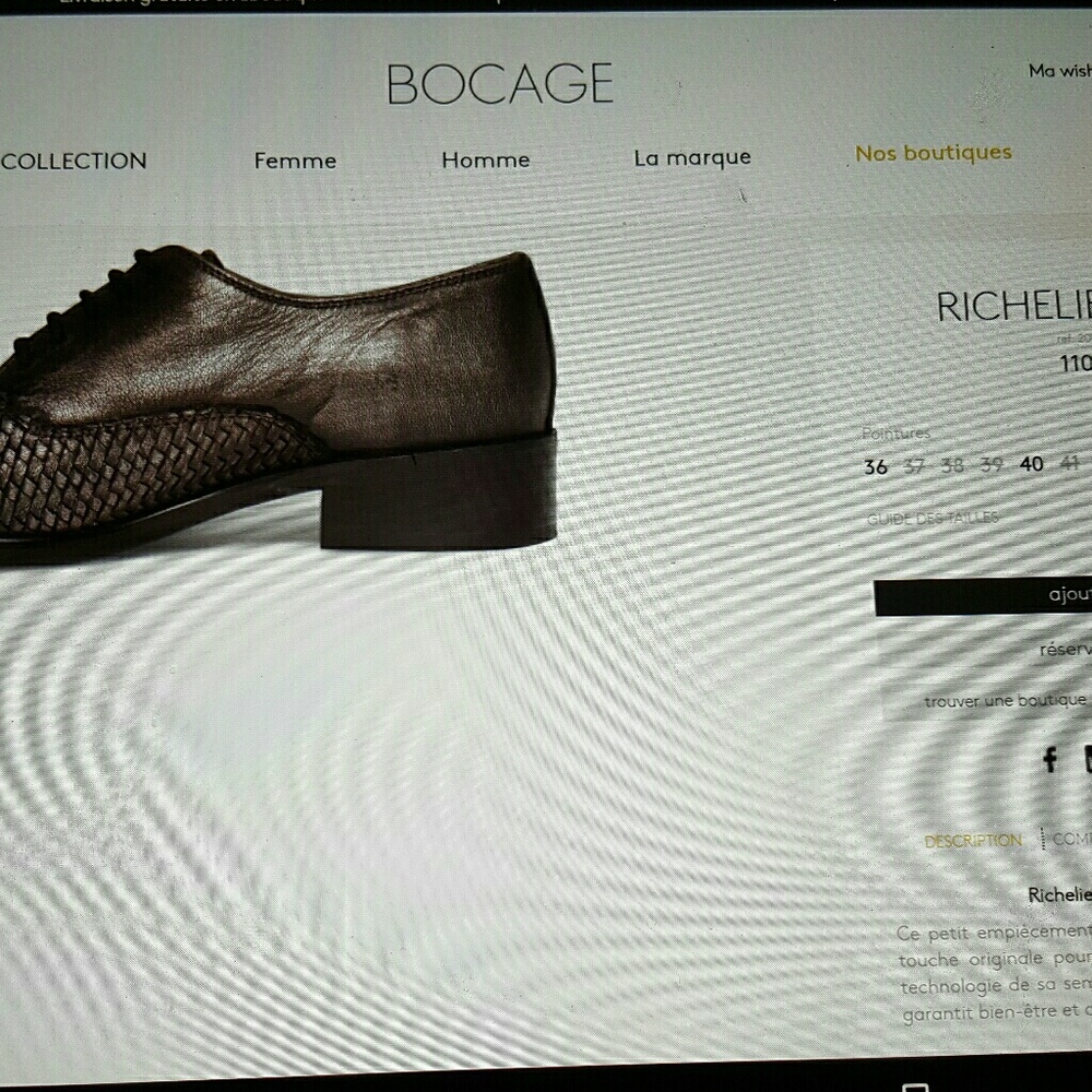 Bocage Richelieu Addis Shoes NWOT